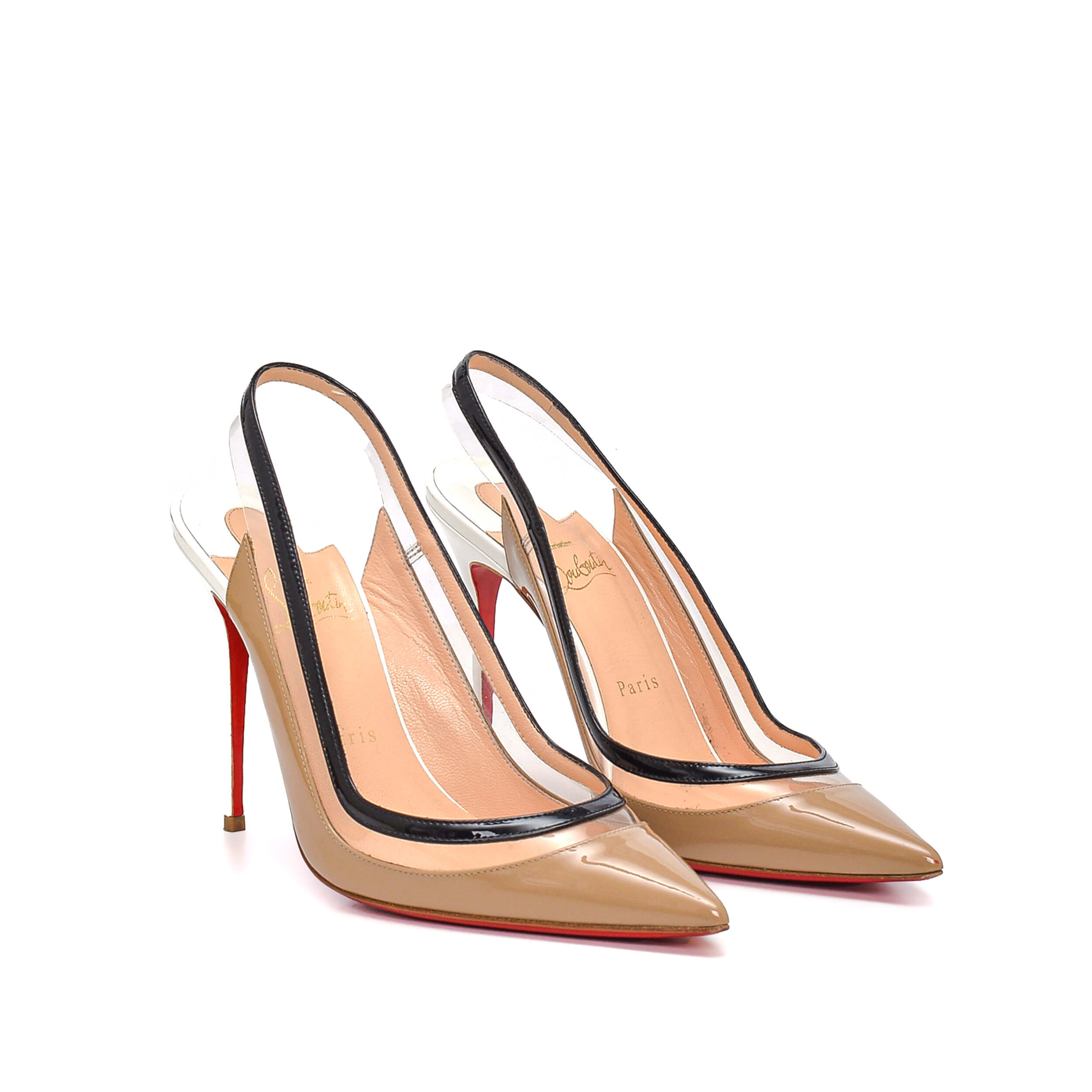 Christian Louboutin - Black&Beige Leather Pump